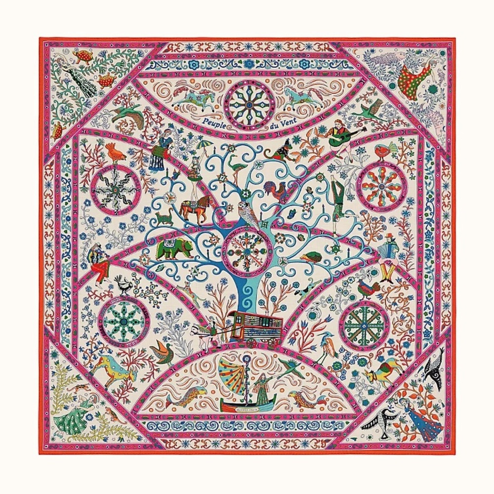 Hermes Peuple De Vent Cashmere Silk 140'